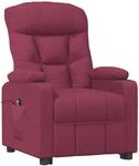vidaXL Relaxsessel Elektrisch Weinrot Stoff 3098818