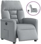vidaXL Relaxsessel Elektrisch Hellgrau Stoff 3303012