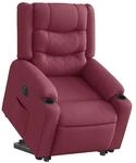vidaXL Relaxsessel mit Aufstehhilfe Elektrisch Weinrot Stoff 3310275