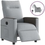 vidaXL Relaxsessel Elektrisch Hellgrau Stoff 3324038