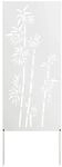 vidaXL Garten Sichtschutz-Leinwand Floral Wei&szlig; 50 x 140 cm 876295