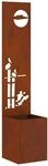 vidaXL Garten Sichtschutz-Leinwand Rostig 32 x 140 cm Wetterfeststahl 876405