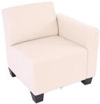 MCW Modular Seitenteil Rechts Sessel mit Armlehne Moncalieri Kunstleder Creme