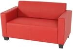 MCW 2er Sofa Moncalieri Kunstleder Rot