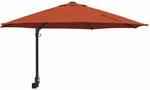 vidaXL Gartenparasol Rot und Schwarz 248 x 248 x 148 cm 42003232