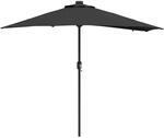 vidaXL Gartenparasol Schwarz 294 x 150 x 223 cm Stoff 42003265
