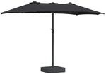 vidaXL Gartenparasol Schwarz 385 x 209 x 244 cm Stoff 42003289