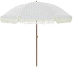 vidaXL Sonnenschirm Grau und Wei&szlig; &Oslash; 205 x 209 cm Stahl 42006682
