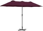 vidaXL Gartenparasol Bordeauxrot 370 x 197 x 239 cm 42003373