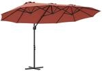 vidaXL Sonnenschirm Terrakotta 372 x 198 x 243 cm 42003382