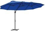 vidaXL Sonnenschirm Azurblau 372 x 198 x 243 cm 42003380