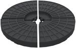 Outsunny Gewichte f&uuml;r Sonnenschirmst&auml;nder HDPE Schirmgewicht Schwarz 48L x 48B x 8H