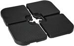 Outsunny Gewichte f&uuml;r Sonnenschirmst&auml;nder HDPE Schirmgewicht Schwarz 100L x 100B x