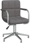 vidaXL Esszimmerstuhl Drehbar Dunkelgrau Stoff 3088063