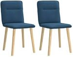 vidaXL Esszimmerst&uuml;hle 2 Stk Blau Stoff 4101228