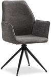 Homestyle4u Polsterstuhl Drehbar in Grau 2710