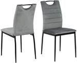 ebuy24 Dia Esszimmerstuhl Velour Grau