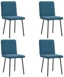 vidaXL Esszimmerst&uuml;hle 4 Stk Blau Samt 3315243