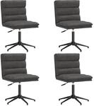 vidaXL Esszimmerst&uuml;hle 4 Stk Schwarz Kunstleder 3315675