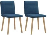 vidaXL Esszimmerst&uuml;hle 2 Stk Blau Stoff 4101152