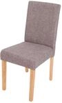 MCW Esszimmerstuhl Littau 2er-Set Textil Grau Helle Beine