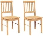 vidaXL Esszimmerst&uuml;hle 2 Stk Massivholz Gummibaum 4102428
