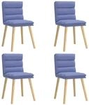 vidaXL Esszimmerst&uuml;hle 4 Stk Jeansblau Stoff 3315403
