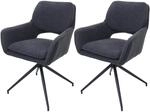 MCW Esszimmerstuhl N74 2er-Set Stoff Boucle 540g/m&sup2; Dunkelgrau