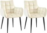 CLP 2er Set Stuhl Tirana Samt Creme