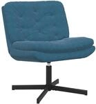 vidaXL Drehender Entspannungsstuhl Blau 63 x 75 x 76 cm Samt 42007359