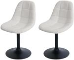 MCW Esszimmerstuhl A60 2er-Set Creme Stoff/Textil Boucle 450g/m&sup2;