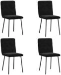 vidaXL Esszimmerst&uuml;hle 4 Stk Schwarz Samt 3315315
