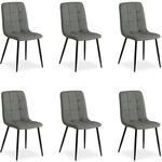 Homestyle4u Esszimmerstuhl 6er Set in Grau 2332