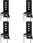 vidaXL Esszimmerst&uuml;hle 4 Stk Schwarz Kunstleder 243645