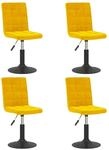 vidaXL Esszimmerst&uuml;hle 4 Stk Drehbar Senfgelb Samt 3089296