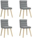 vidaXL Esszimmerst&uuml;hle 4 Stk Hellgrau Stoff 3315393