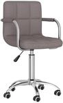 vidaXL Esszimmerstuhl Drehbar Taupe Stoff 3087978