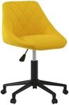 vidaXL Esszimmerstuhl Drehbar Senfgelb Samt 3089039