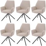 MCW Esszimmerstuhl G67 Boucle 6er-Set Creme