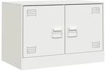 vidaXL TV-Schrank Wei&szlig; 67x39x44 cm Stahl 841641