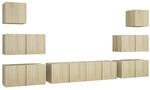 vidaXL 8-tlg. TV-Schrank-Set Sonoma-Eiche Holzwerkstoff Modell 2