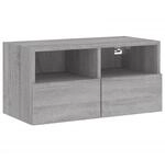 vidaXL TV-Wandschrank Grau Sonoma 60x30x30 cm Holzwerkstoff 2