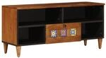 vidaXL TV-Schr&auml;nk mit Regal Walnuss 100 x 33 x 46 cm Massivholz Mango 4018240