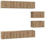 vidaXL TV-Schrank Set 6-Tlg Artisan-Eiche 80 x 30 x 30 cm Mittel 3393161