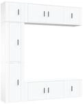 vidaXL 7-Tlg TV-Schrank-Set Wei&szlig; Holzwerkstoff 3188646