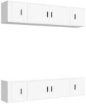 vidaXL 6-Tlg TV-Schrank-Set Wei&szlig; Holzwerkstoff 3188654
