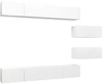 vidaXL 6-Tlg TV-Schrank-Set Wei&szlig; Holzwerkstoff 3078728
