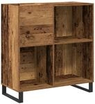 vidaXL Schallplattenschrank mit Regal Artisan-Eiche 84,5 x 38 x 89 cm 862915