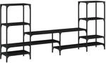 vidaXL TV-Schrank Schwarz 206,5x28,5x95 cm Holzwerkstoff 842481