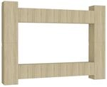 vidaXL 10-tlg. TV-Schrank-Set Sonoma-Eiche Holzwerkstoff Modell 3